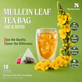 Mullein Leaf Tea Bags – Cut & Sifted, Premium Pyramid Tea Bags