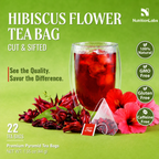 Hibiscus Flower Tea Bags – Cut & Sifted, Premium Pyramid Tea Bags