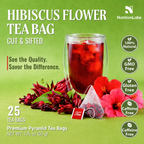 Hibiscus Flower Tea Bags – Cut & Sifted, Premium Pyramid Tea Bags
