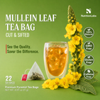 Mullein Leaf Tea Bags – Cut & Sifted, Premium Pyramid Tea Bags